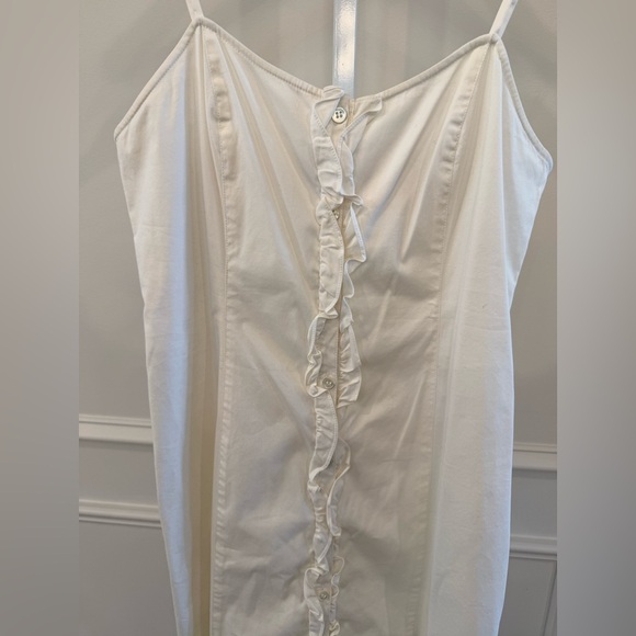 NWOT Theory Ruffle Button Front Midi Dress - Picture 2 of 6